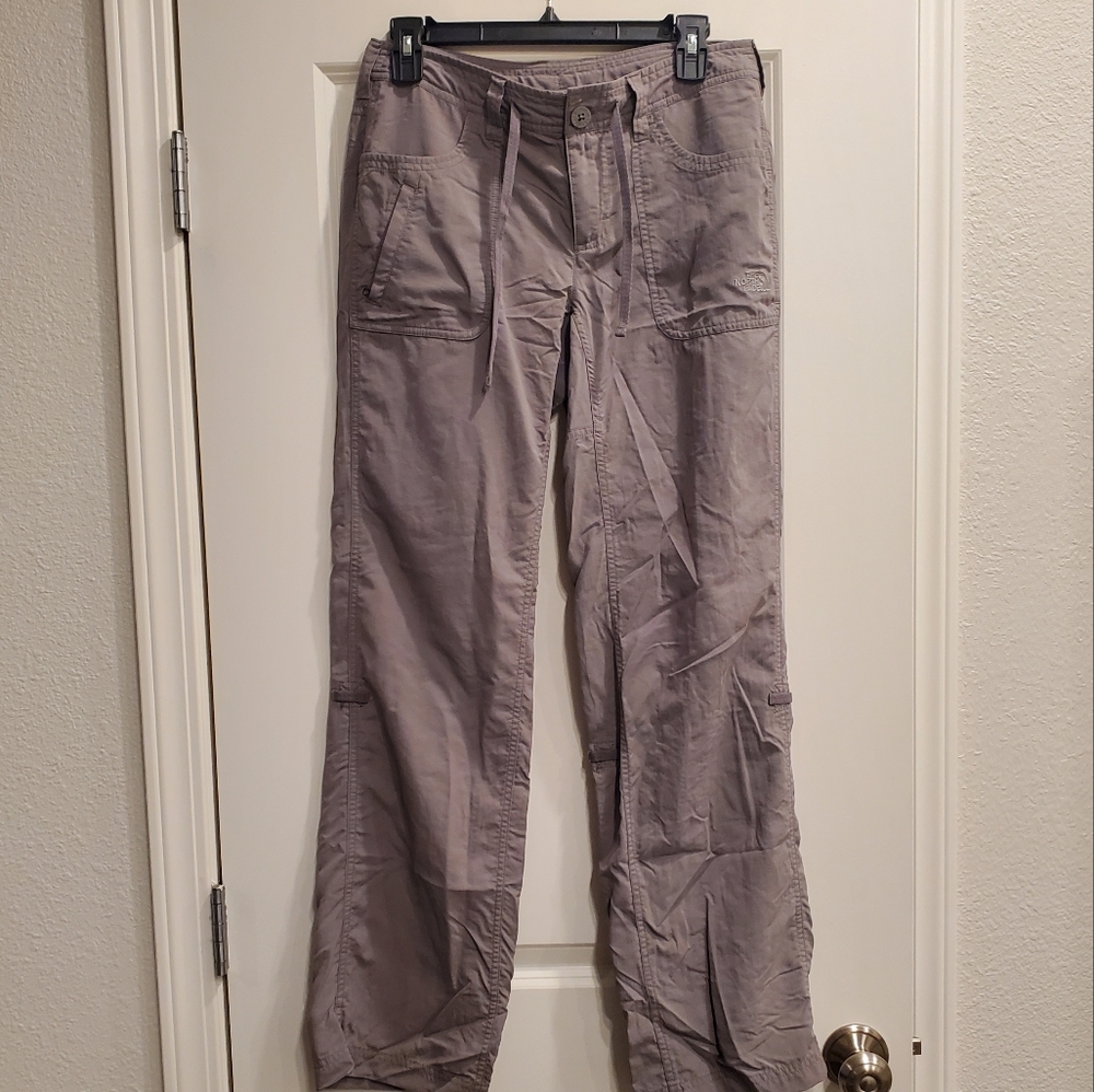 North face women hiking pants gray